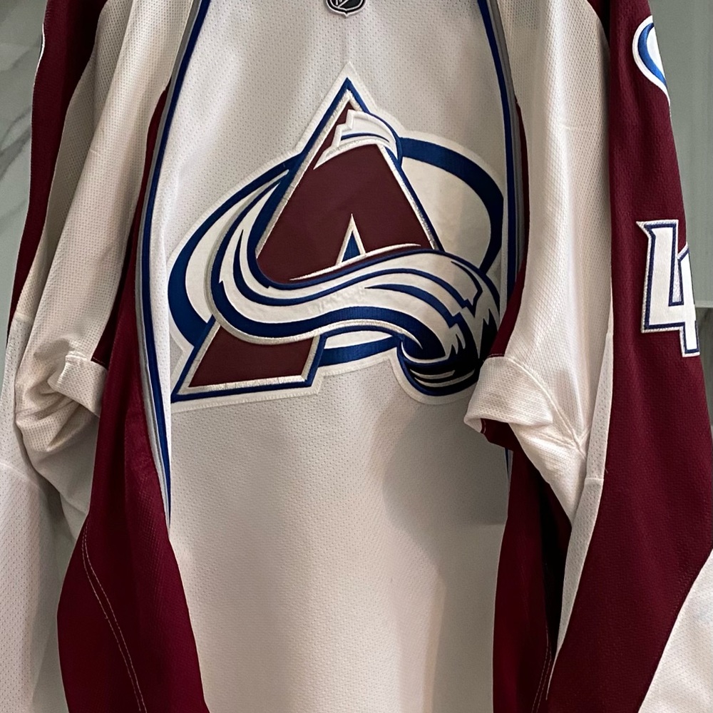 SOLD. Game worn hockey jersey. Colorado Avalanche. Authentic hockey jersey.